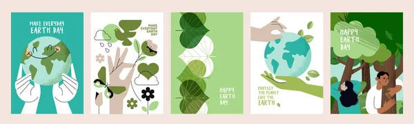 Cartel Del Día Tierra Ilustraciones Vectoriales Para Diseño Gráfico Web — Archivo Imágenes Vectoriales