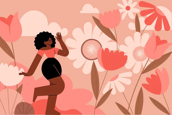 Цветочный Фон Векторная Иллюстрация Природы Цветок Привет Весна Лето Красота — стоковый вектор