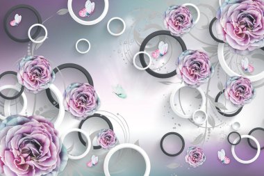 İnanılmaz 3d Fotoğraf Duvar Kağıdı Modern Basit Sanat Salonu TV Arkaplan Duvarı Kağıdı, 3d Görüntü