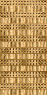 3D Dry Bamboo and wooden Wallpaper for Walls. Home Decoration