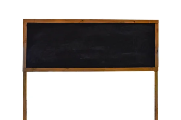 Leere Tafel Isoliert Auf Weißem Hintergrund Leere Kreidetafel Mit Holzrahmen — Stockfoto