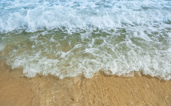 Areia Abstrata Praia Fundo Onda Oceano Macio — Fotografia de Stock