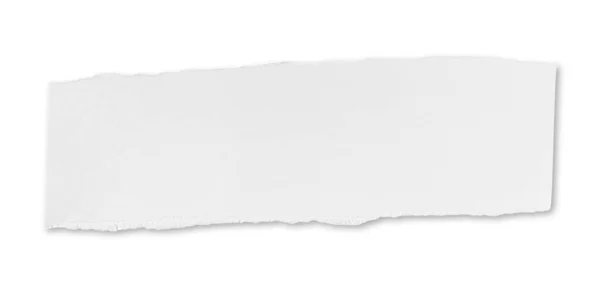 Weißes Zerrissenes Stück Papier Isoliert Auf Weißem Hintergrund Mit Clipping — Stockfoto