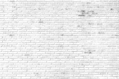 Beyaz tuğla duvar dokusu arka plan. İç, dış ve arka plan tasarımı için duvar kağıdı. Duvarı boya ve boşluğu kopyala.