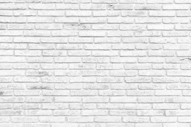 Beyaz tuğla duvar dokusu arka plan. İç, dış ve arka plan tasarımı için duvar kağıdı. Duvarı boya ve boşluğu kopyala.