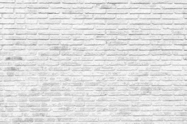 Beyaz tuğla duvar dokusu arka plan. İç, dış ve arka plan tasarımı için duvar kağıdı. Duvarı boya ve boşluğu kopyala.