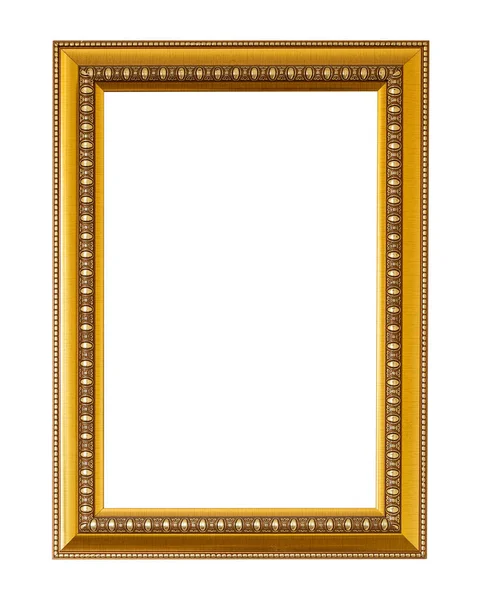 Saydam arkaplan PNG dosyasına izole edilmiş fotoğraf veya resim için altın çerçeve biçimi.