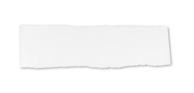Kırpma yolu beyaz arkaplanda izole edilmiş beyaz kağıt parçası. Reklam için alan