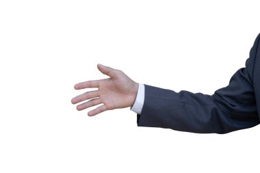 Şeffaf arka planda izole edilmiş takım elbiseli işadamlarının elleri. PNG Dosyası