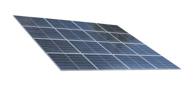 Güneş panelleri izole edildi. Şeffaf arkaplanda fotovoltaik - PNG biçimi.