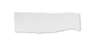 Kırpma yolu beyaz arkaplanda izole edilmiş beyaz kağıt parçası. Reklam için alan