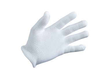 White cloth gloves isolated on white background. clippng path
