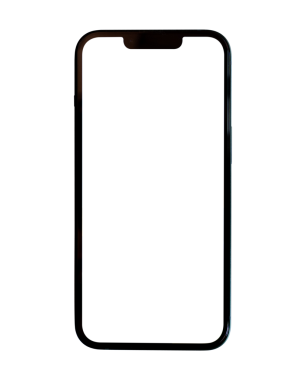 Şeffaf arkaplanda boş ekranı olan mobil akıllı telefon modeli. PNG Dosyası
