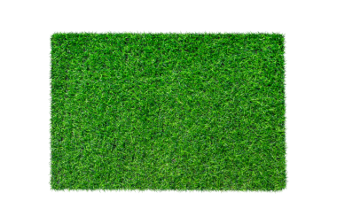 Yapay yeşil halı çimeni izole edildi