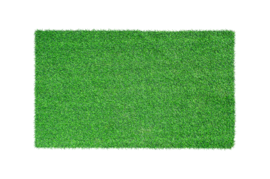 Yapay yeşil halı çimeni izole edildi