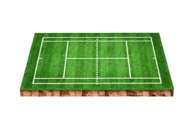 Yeşil çimen Tenis kortu izole