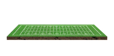 Çizgi desenli Amerikan futbol sahası