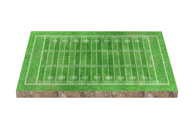 Çizgi desenli Amerikan futbol sahası