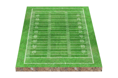 Çizgi desenli Amerikan futbol sahası