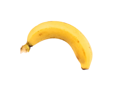 Muz beyaza izole edilmiş. Gerçek fotoğraflardan dicut