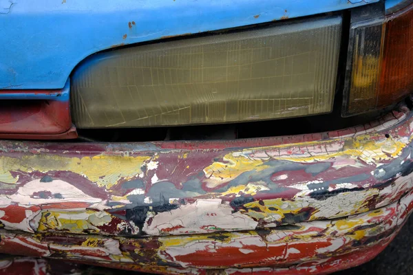 Old Car Damaged Rusty Tank — Stock Photo, Image