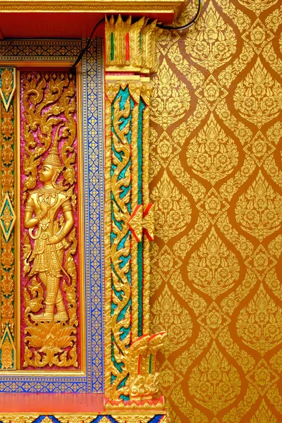 Estilo Tailandês Detalhe Templo Tailandês — Fotografia de Stock