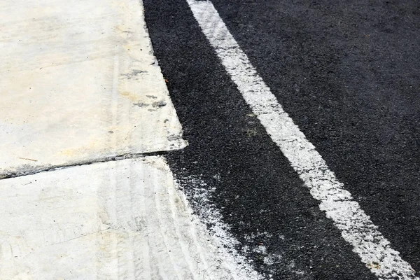 Weiße Linie Zeichen Eines Neuen Jahres Straße Hintergrund Textur — Stockfoto