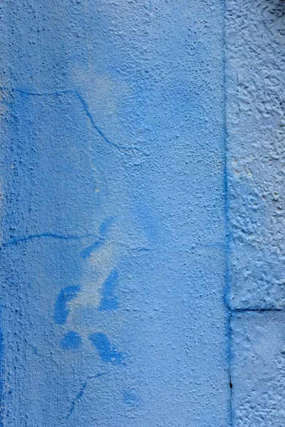 蓝色混凝土墙纹理背景 — 图库照片