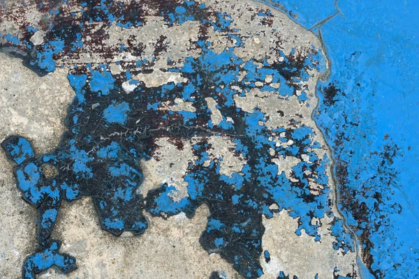 Faktura Niebieskiej Farby Metalowej Płycie Abstrakcyjne Tło Zdjęcia Faktura Grunge — Zdjęcie stockowe