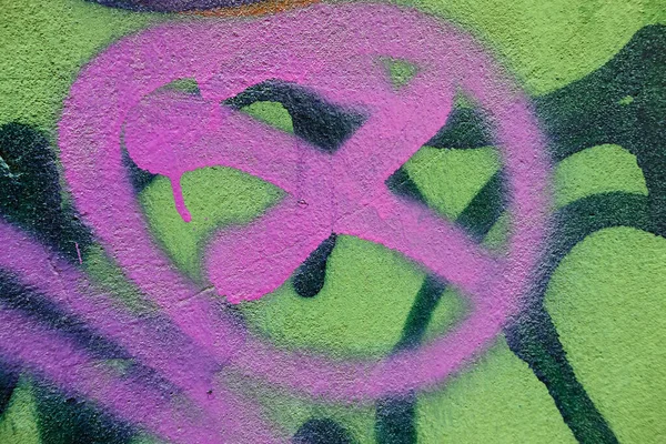 Graffiti Namalované Zdi — Stock fotografie