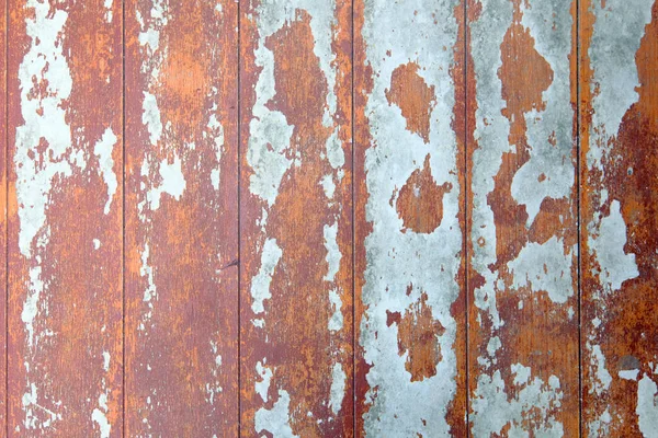 Rostig Bemalte Holzwand — Stockfoto