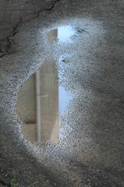 puddle on the road