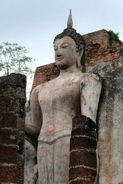 Buddha Statue Mahathat Sukhothai Thailand — Stock Photo, Image