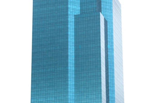 Edifício Escritórios Com Reflexão Vidro Azul — Fotografia de Stock