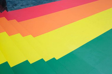 rainbow flag on the beach