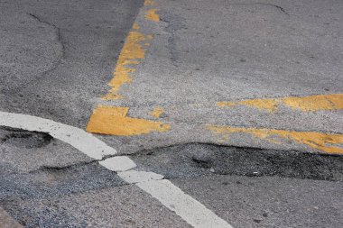 bir yol yüzeyinin dokusu.