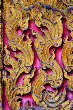 Tayland sanatı duvar arkasında.