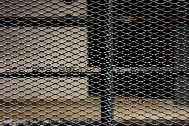 yakın - metal ızgaranın görünümü