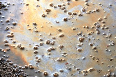 Paslı metal dokusunun makro görüntüsü