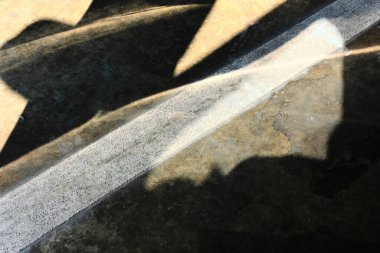 Duvardaki yaprağın gölgesi.