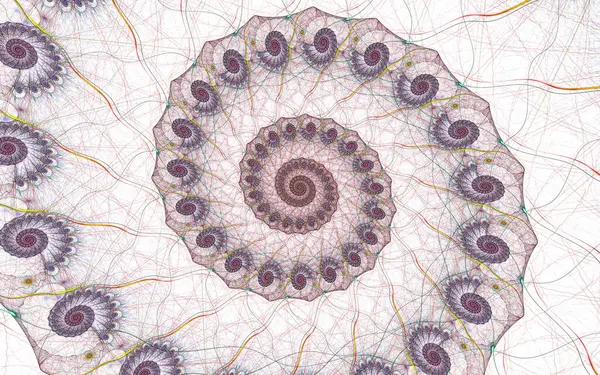 Spiralen Zeichnen Spirale Auf Weißem Computergeneriertem Abstrakten Hintergrund Rendering — Stockfoto