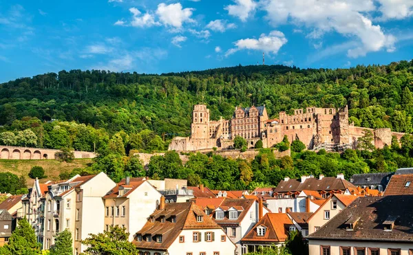 Pohled Zámek Heidelberg Bádensku Wurtembersku Německo — Stock fotografie
