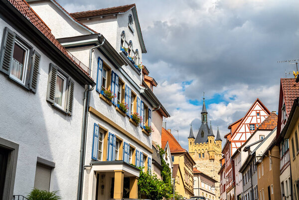 Traditional architecture of Bad Wimpfen near Heilbronn in the Baden-Wurttemberg region of southern Germany