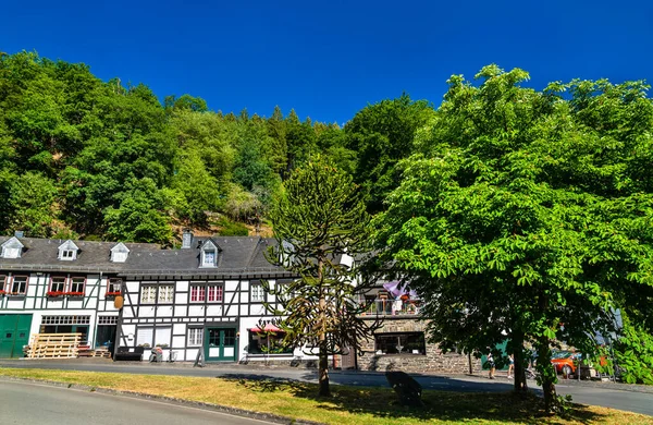 Casas Tradicionais Monschau Renânia Norte Vestefália Alemanha — Fotografia de Stock
