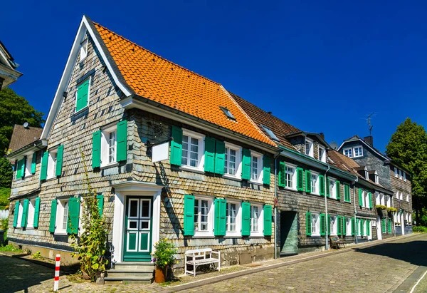 Maisons Ardoise Historiques Solingen Grafrath Rhénanie Nord Westphalie Allemagne — Photo