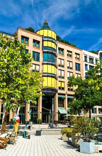 Düsseldorf Belvárosának Építészete Észak Rajna Vesztfáliában Németország — Stock Fotó