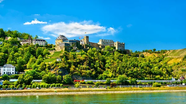 Rheinfels Slott Ovanför Floden Rhen Sankt Goar Unescos Världsarv Tyskland — Stockfoto