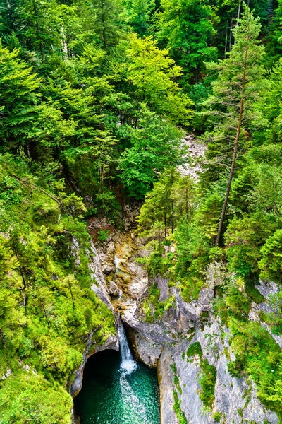 Wodospad Poellat Pod Zamkiem Neuschwanstein Bawarii Niemcy — Zdjęcie stockowe