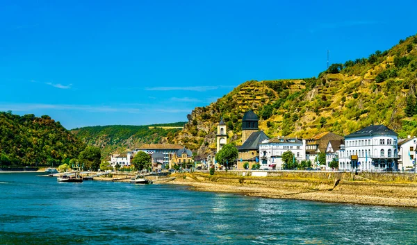 ライン川上流のサンクト ガルシャウセンの町 ドイツのユネスコ世界遺産 — ストック写真