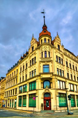 Almanya 'daki eski Goerlitz kasabasının mimarisi.